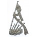 British Army Pipers Chrome Arm Badge
