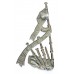 British Army Pipers Chrome Arm Badge