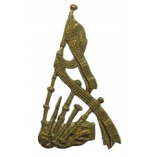 British Army Pipers Brass Arm Badge