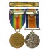 WW1 British War & Victory Medal Pair - Pte. W. Jackson, King's Royal Rifle Corps - Wounded