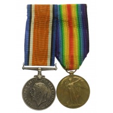 WW1 British War & Victory Medal Pair - Pte. S.W. Smith, 20th (Shoreditch Pals) Bn. Middlesex Regiment