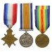 WW1 1914 Mons Star Medal Trio - Cpl. J. Higham, Royal Artillery