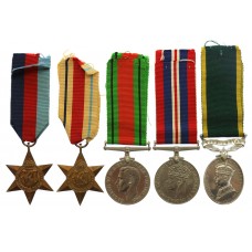 WW2 and Territorial Efficiency Medal Group of Five - Cpl. A.M. Whitelaw, Royal Electrical & Mechanical Engineers