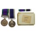 Campaign Service Medal (Clasp - Gulf) and R.N. Long Service & Good Conduct Medal Pair - LWEM (R) G.R. Perry, Royal Navy 