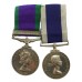 Campaign Service Medal (Clasp - Gulf) and R.N. Long Service & Good Conduct Medal Pair - LWEM (R) G.R. Perry, Royal Navy 