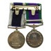 Campaign Service Medal (Clasp - Gulf) and R.N. Long Service & Good Conduct Medal Pair - LWEM (R) G.R. Perry, Royal Navy 