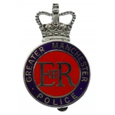 Greater Manchester Police Enamelled Cap Badge - Queen's Crown