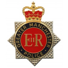 Greater Manchester Police Enamelled Star Cap Badge - Queen's Crown