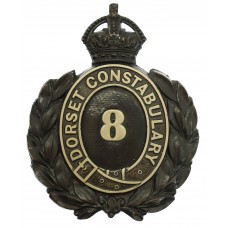 Dorset Constabulary Wreath Helmet Plate - King's Crown