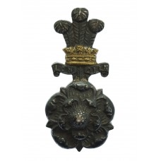 Yorkshire Hussars Officer's Silver & Gilt Cap Badge