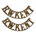 Pair of Royal West Kent Regiment (R.W. KENT) Shoulder Titles