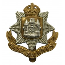 East Surrey Regiment Cap Badge - King's Crown