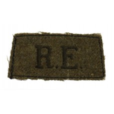 Royal Engineers (R.E.) WW2 Cloth Slip On Shoulder Title