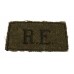 Royal Engineers (R.E.) WW2 Cloth Slip On Shoulder Title