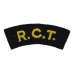 Royal Corps of Transport (R.C.T.) Cloth Shoulder Title