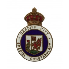 Cardiff City Special Constabulary Enamelled Lapel Badge - King's Crown