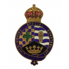 Lincolnshire Special Constabulary Enamelled Lapel Badge - King's 