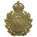 Merthyr Tydfil Borough Police White Metal Wreath Helmet Plate - King's Crown