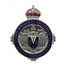 County Borough of Southend-on-Sea Special Constabulary Enamelled Cap Badge - King's Crown