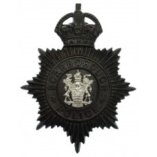 Scarborough Borough Police Night Helmet Plate - King's Crown