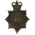 Luton County Borough Police Night Helmet Plate - Queen's Crown