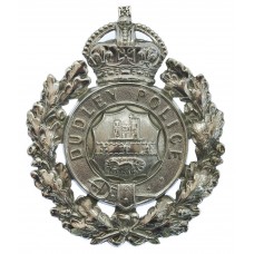Dudley Borough Police Chrome Wreath Helmet Plate - King's Crown