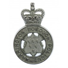 Warrington Borough Police Cap Badge - Queen's Crown