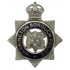 Warrington Borough Police Senior Officer's Enamelled Cap Badge - King's Crown