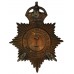 Caernarvonshire Constabulary Night Helmet Plate - King's Crown