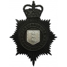 Herefordshire Constabulary Night Helmet Plate - Queen's Crown