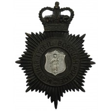 Merthyr Tydfil Borough Police Night Helmet Plate - Queen's Crown