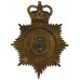 Merthyr Tydfil Borough Police Night Helmet Plate - Queen's Crown