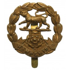 Hampshire Regiment WW1 All Brass Economy Cap Badge