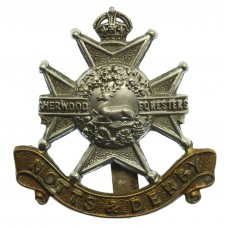 Notts & Derby Regiment (Sherwood Foresters) Cap Badge - King's Crown