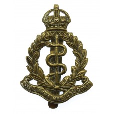 Royal Army Medical Corps (R.A.M.C.) Brass Cap Badge - King's Crown