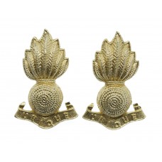 Pair of Royal Artillery Anodised (Staybrite) Collar Badges