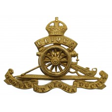 Royal Artillery Officer's Dress Cap Badge - King's Crown