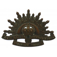 Australian Commonwealth Military Forces Slouch Hat Badge - King's Crown