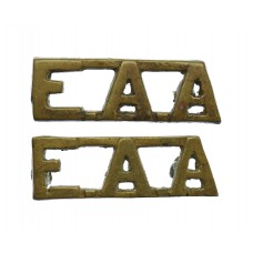 Pair of East Africa Artillery (E.A.A. ) WW2 Shoulder Titles