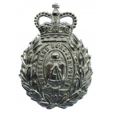 Sunderland Borough Police Wreath Helmet Plate - Queen's Crown