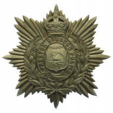 Preston Borough Police Helmet Plate - King's Crown