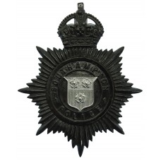 Southampton Police Night Helmet Plate - King's Crown