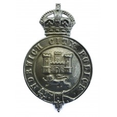 Norwich City Police Helmet Plate - King's Crown
