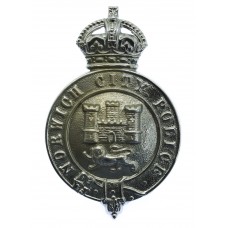 Norwich City Police Helmet Plate - King's Crown