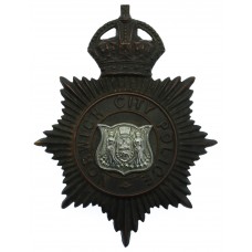 Norwich City Police Night Helmet Plate - King's Crown