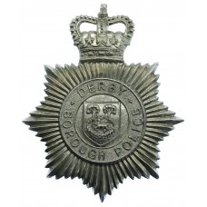 Derby Borough Police Helmet Plate - Queen's Crown