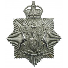 Derby Borough Police Star Helmet Plate - King's Crown