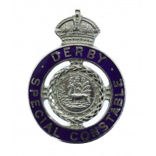 Derby Special Constabulary Enamelled Lapel Badge - King's Crown