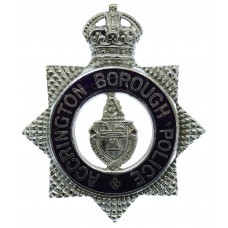 Accrington Borough Police Senior Officer's Enamelled Cap Badge - King's Crown