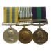 Queen's Korea Medal, UN Korea Medal and General Service Medal (Clasp - Arabian Peninsula) Group of Three - Bdr. F.E. Flintham, Royal Artillery